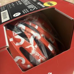 Supreme Giro Syntax Mips Cycling qRoad Bike Helmet Large Red White Spring 2020