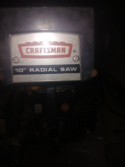 10" craftsman radial saw