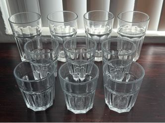 IKEA POKAL Glasses set of 4-12oz and 6-9oz Tumblers 21906 and 21412