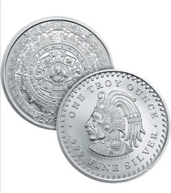 .999 one ounce Silver Aztec/Mayan Calendar Round