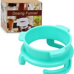 54mm Hands-Free Dosing Funnel, Coffee Dosing Ring Compatible with 54mm Breville Portafilter (Blue)

