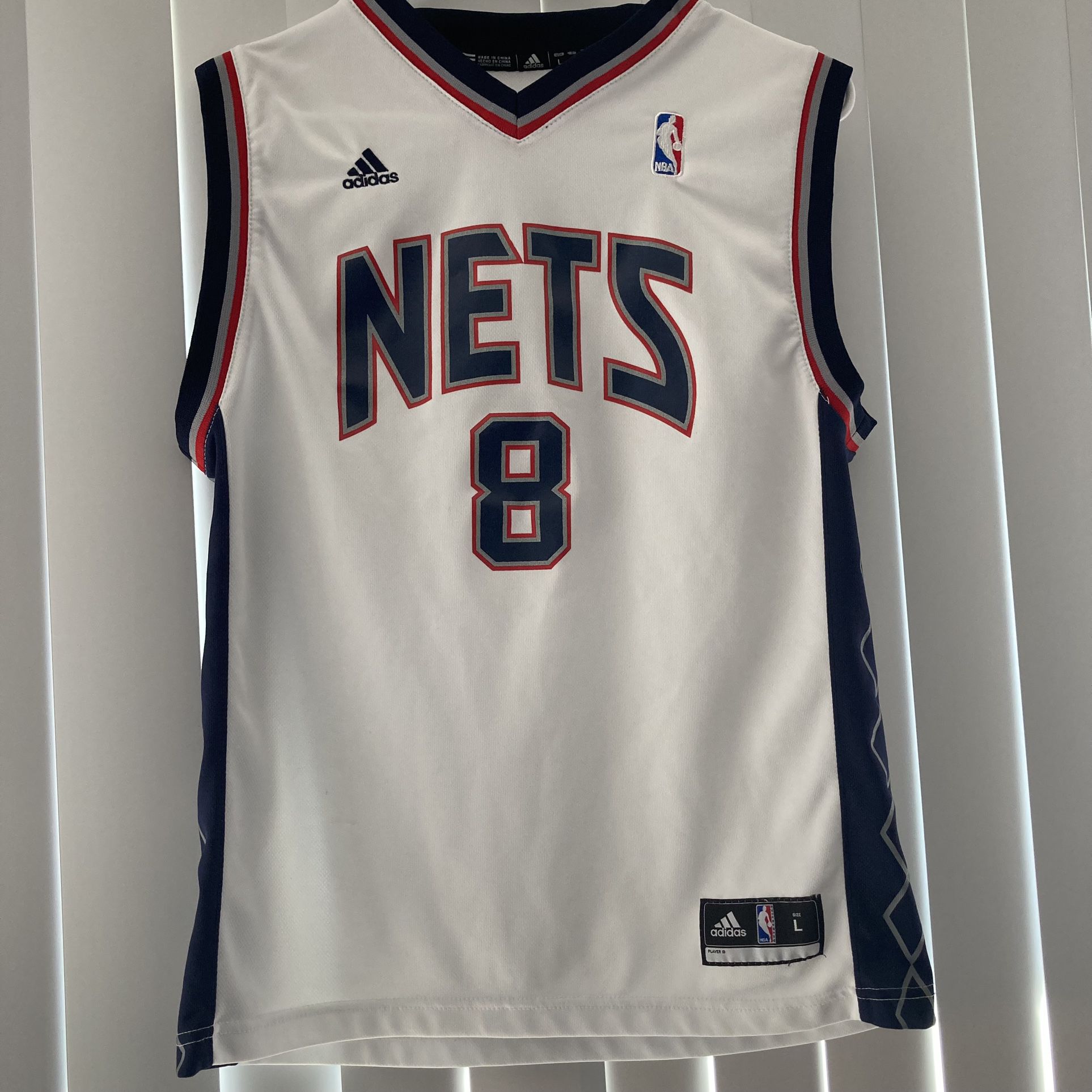 Deron Williams Nets Adidas NBA Jersey White Sz- Youth Large 