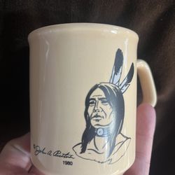 John Ruthven 1980 Miami Indian II Vintage Coffee Mug 