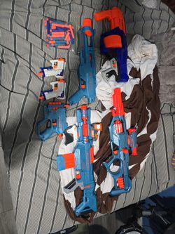 Nerf guns with bullets $90 OBO