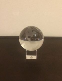 Crystal Globe on Crystal Stand-2 Pcs
