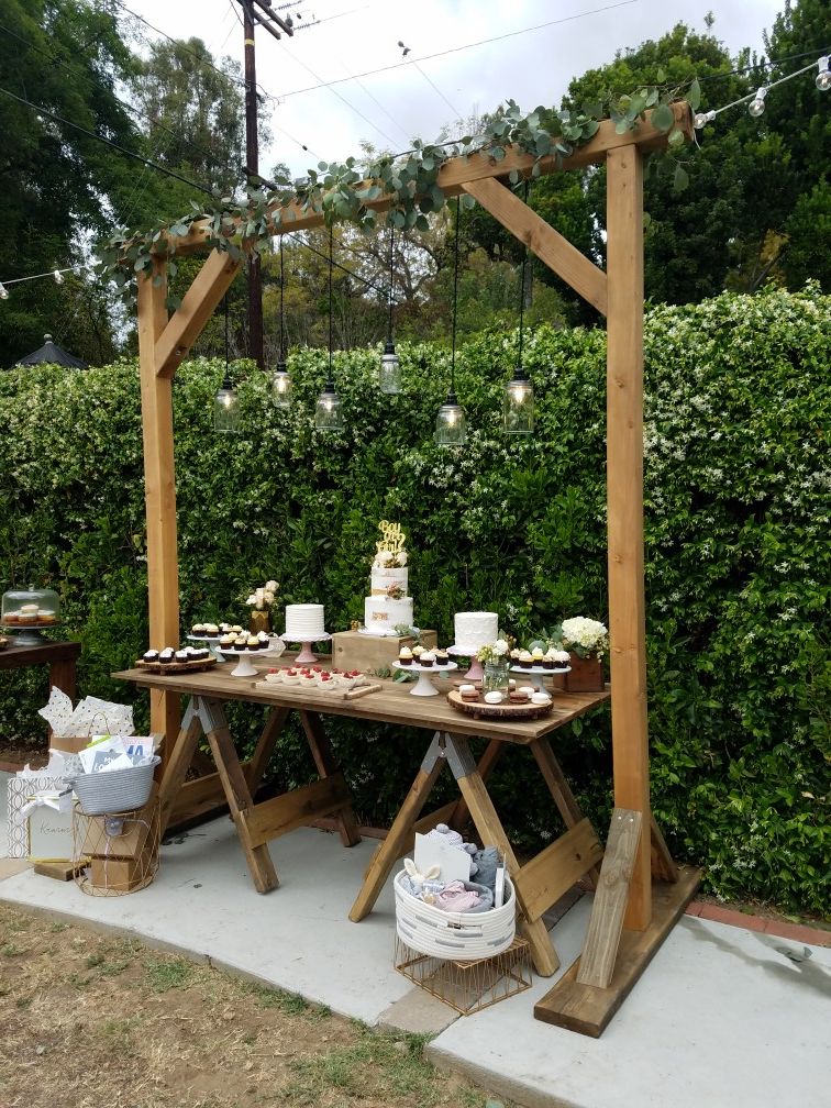 Rustic party arch