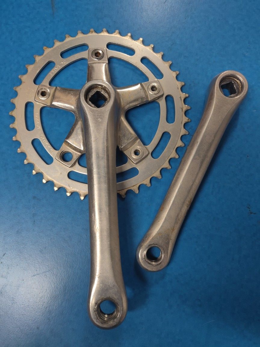 Vintage old school BMX Silver SUGINO Japan 165mm Ally Crankset