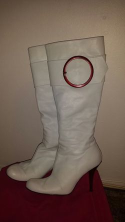 White Leather Boots