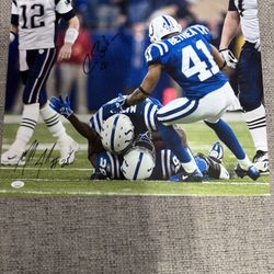 Antoine Bethea Signed Autograph 16x20 Photo - JSA Coa Sticker Only - Indianapolis Colts