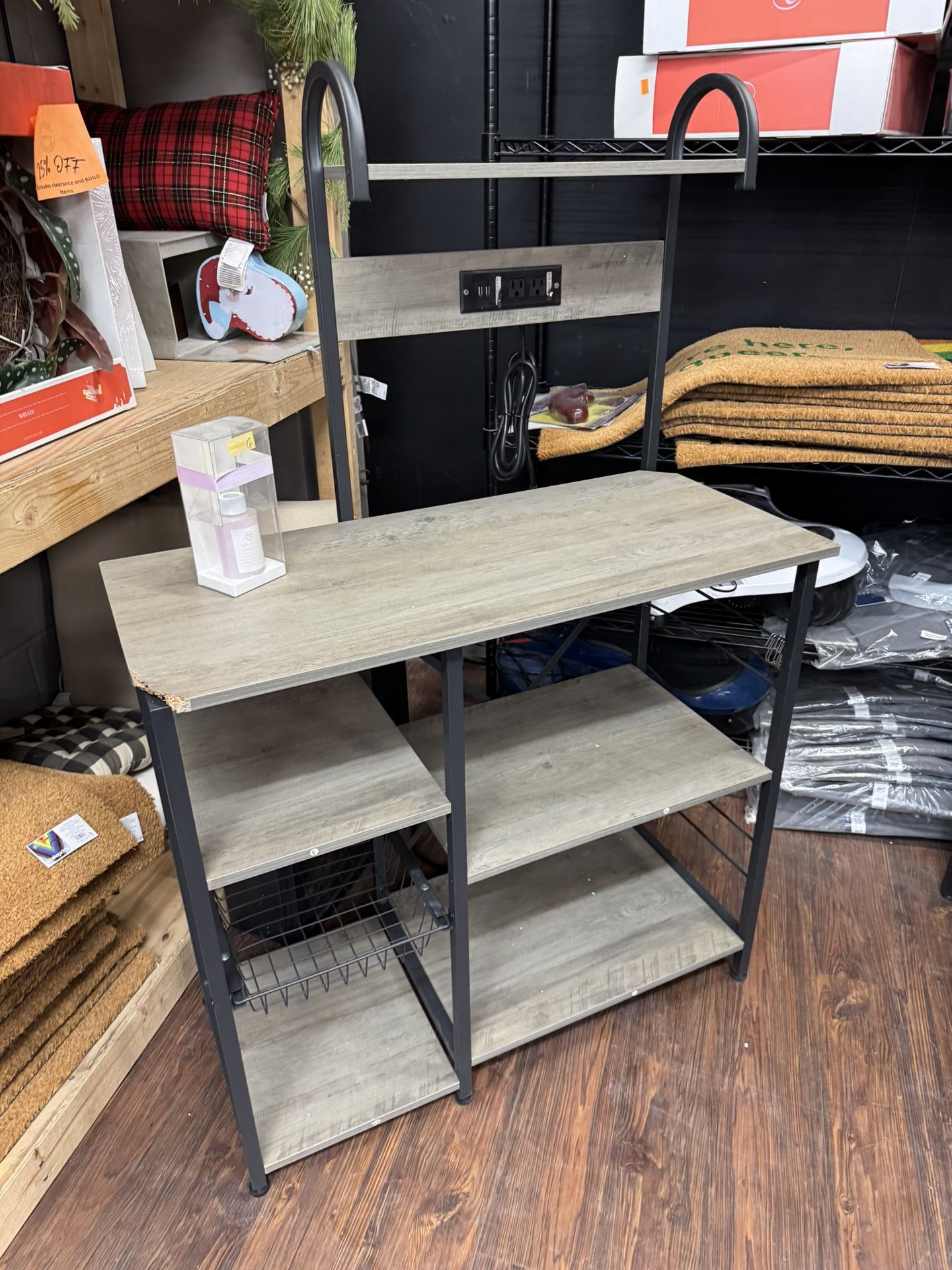 Storage Rack , Kitchen Shelf As Is New Damage Corner Fully Assembled