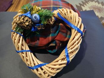 Heart Shaped Wicker Decoration