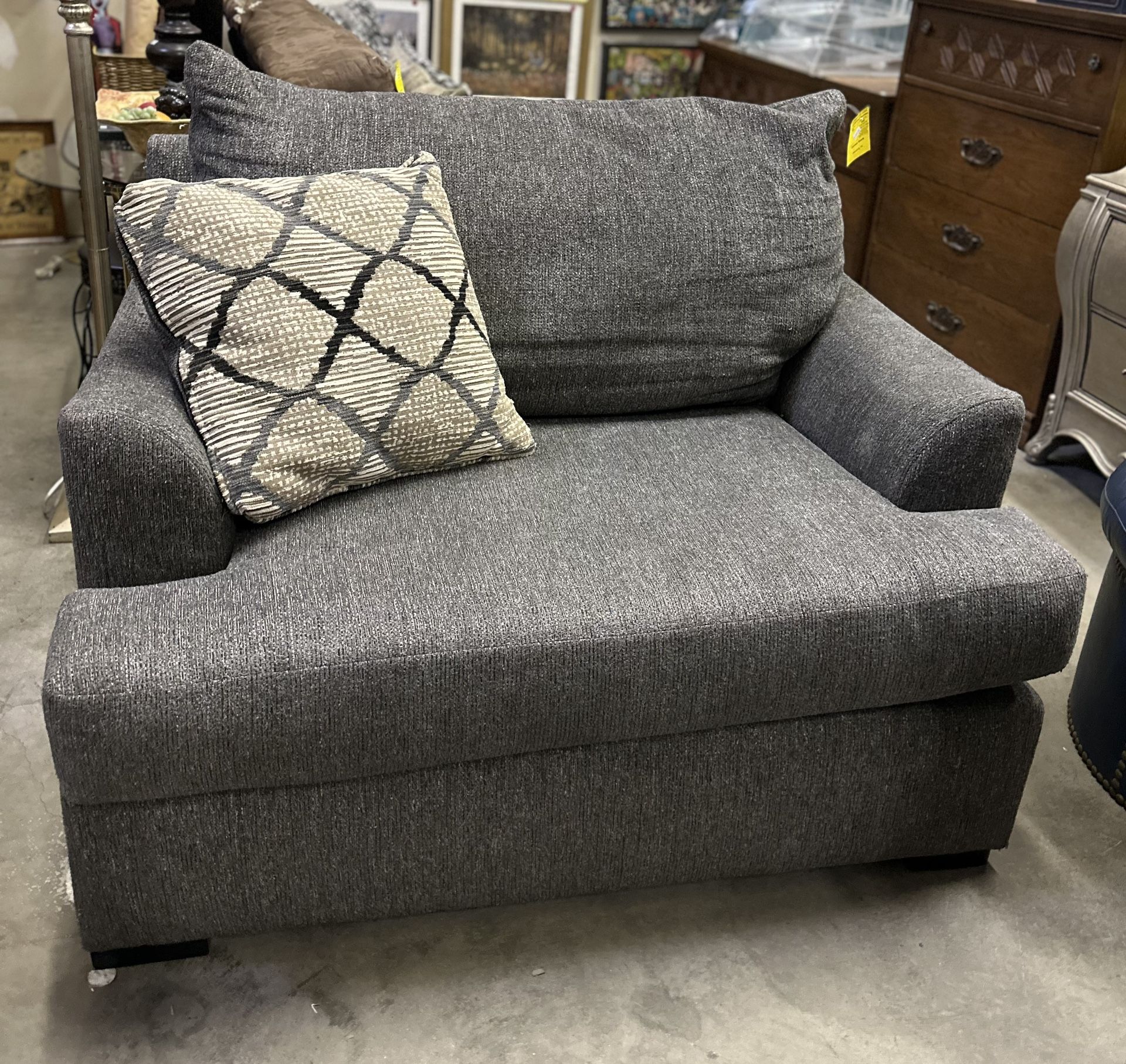 Hartford Pewter Living Room Chair and a Half by Broyhill 