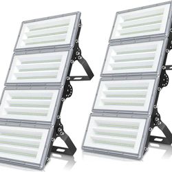 2 Pack 400W Led Flood Light, 40000lm Stadium Flood Lights Outdoor Daylight 7000K,4 Modules Adjustable Lighting Angle,IP67 Waterproof Security Flood Li