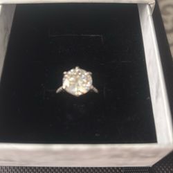 STERLING SILVER 5CTTW MOISSANITE RING SIZE 6