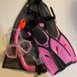 Girl Kid Snorkeling Set 