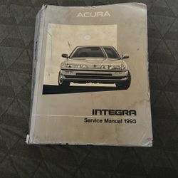 Service Manual 1993 Acura Integra