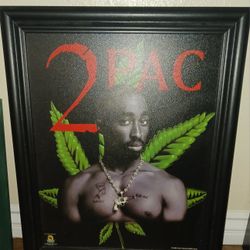  Tupac In Wood Frame