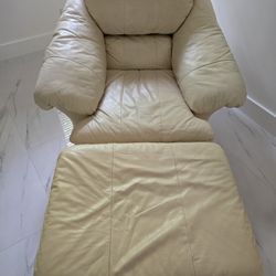 Leather Chair and Ottoman
