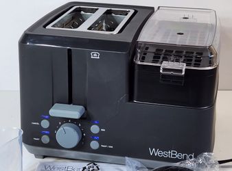 West Bend 2-Slice Breakfast Station Toaster & Egg Cooker