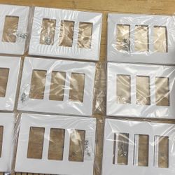 Elegrp Screwless 3 Gang Wall Plates White Brand New 