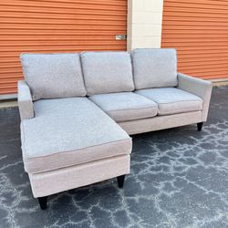 Free Delivery - Modern Gray Sectional Couch with Reversible Chaise
