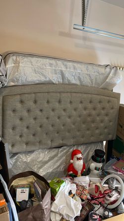King headboard, Free king mattress, barely used.