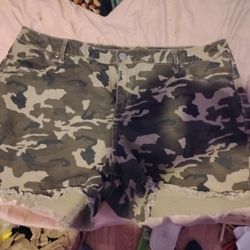 AG Denim Camo Shorts