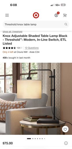 New in box a pair of Threshold Knox table lamps my price is for the pair the ad price is for each