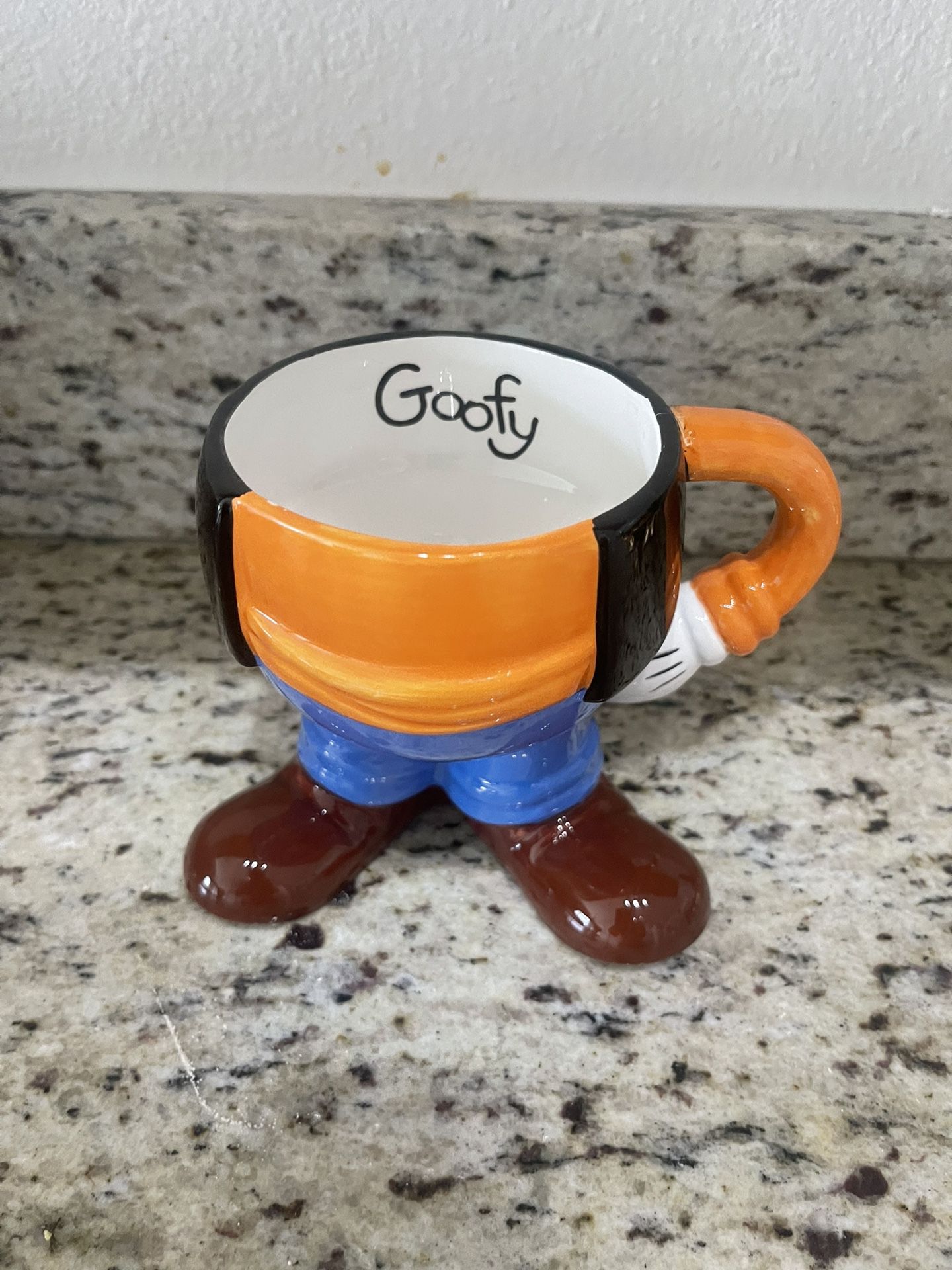 Disney Vintage Goofy coffee mug Bottom Half Body Rare Htf 