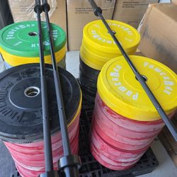 Powermax Bumber Plates And 35lbs Bars (Read The Description For Details And Buying Options)