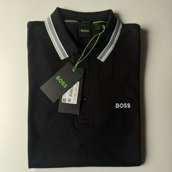 Black Hugo Boss Polo Shirt Medium