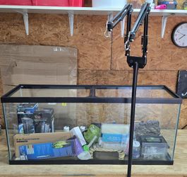 55 Gallon Glass Tank with Extras