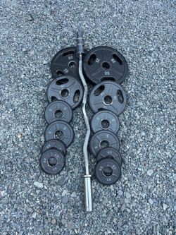Olympic weights and barbell