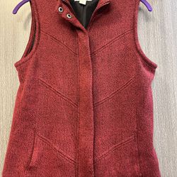 Women’s Coldwater Creek Rust Colored Zip Front Vest XS
