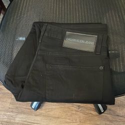 Men’s Pants 32x30 Calvin Klein Black Straight 