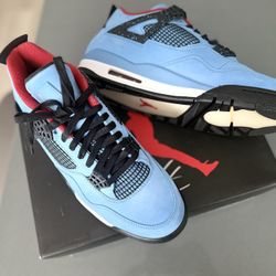 Travis Scott x Air Jordan 4 “University Blue” – Size 10.5– Brand New – $600