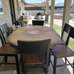 Free Dining Table With 6 High Chairs