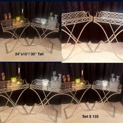 Mirrored Accent Table Tray 