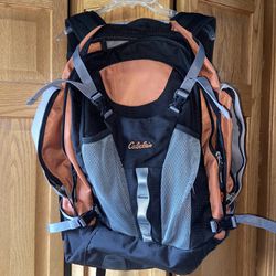 Cabelas Hiking  Frame Backpack CB26156 Burnt Orange Black Gray
