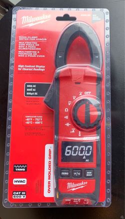 Milwaukee 2236-20 True-RMS Clamp Meter HVAC/R 600A AC/DC