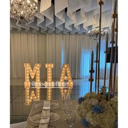 Marquee letters and numbers