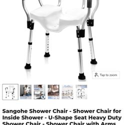 Shower chair with arms