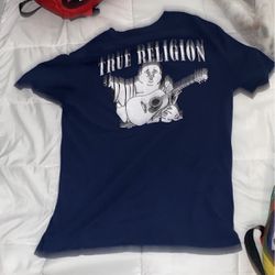 Dark blue true religion shirt