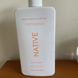 Native Body Wash Sweet Peach Nectar, Sulfate-Free, 36 fl oz