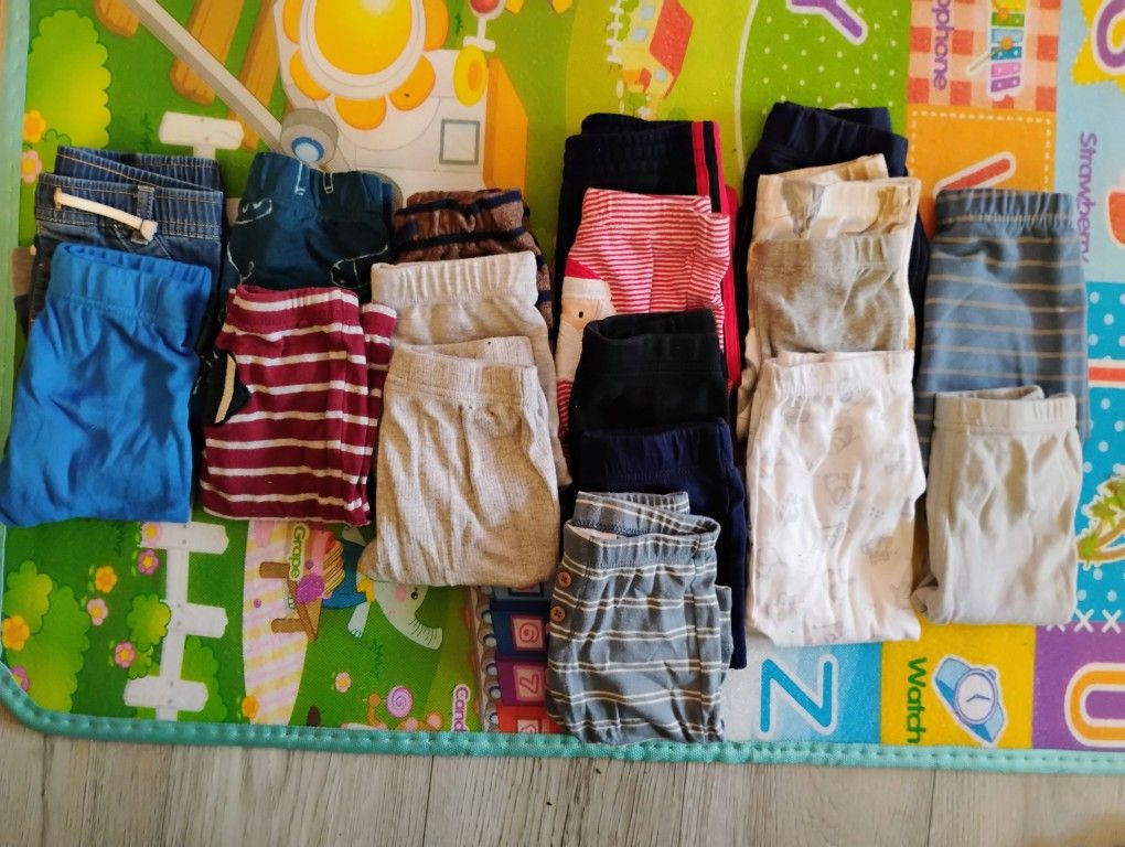 Baby Boy Clothes, Hats, Mittens For Infants, Shoes And Pacifiers Bundle,