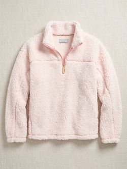 Blue Star Clothing Company Women's Sherpa Fleece Quarter-Zip Pullover Sweater