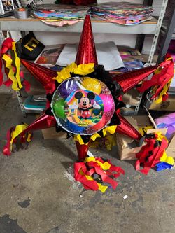 Mickey Mouse star with balls piñata