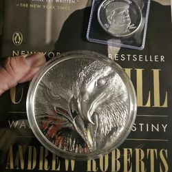 10oz Mongolian Silver Eagle + Donald Trump 1oz 