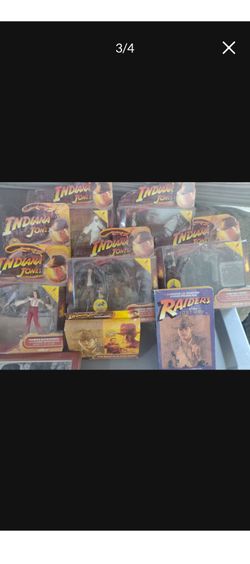 Un opend Indiana Jones Action figures.