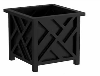 Black Plastic Planter Box